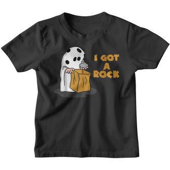 I Got A Rock Funny Halloween Trick Or Treat Ghost Youth T-shirt - Thegiftio UK