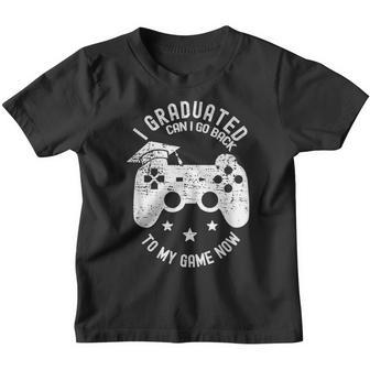 I Graduated Can I Go Back To My Game Now Graduation Youth T-shirt - Thegiftio UK