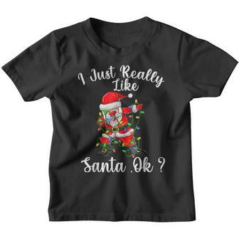 I Just Really Like Santa Claus Ok Funny Christmas Boys Men Youth T-shirt - Thegiftio UK