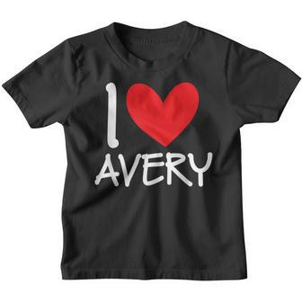 I Love Avery Name Personalized Men Guy Bff Friend Heart Boys Youth T-shirt - Seseable