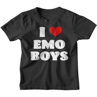 I Love Emo Boys I Heart Emo Boys Youth T-shirt | Mazezy