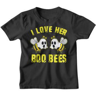 I Love Her Boo Bees Couples Halloween Adult Costume His Men Youth T-shirt - Thegiftio UK
