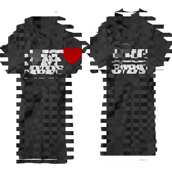 I Love Hot Cowboys Red Heart Cowboys I Love Hot Cowboys Youth T-shirt | Mazezy