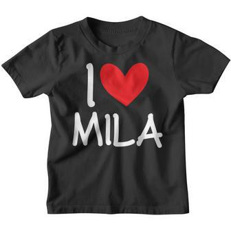 I Love Mila Name Personalized Girl Woman Bff Friend Heart Youth T-shirt - Thegiftio UK