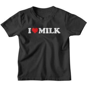 I Love Milk Gift Heart Gift Youth T-shirt - Monsterry UK