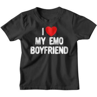 I Love My Emo Boyfriend Red Heart I Love My Emo Boyfriend Youth T-shirt - Thegiftio UK