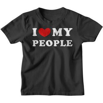 I Love My People I Heart My People Youth T-shirt - Thegiftio UK