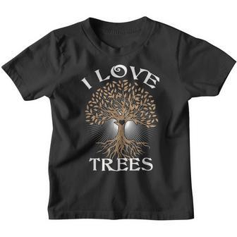 I Love Trees Green Environment Tree Earth Day Youth T-shirt - Thegiftio UK
