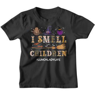 I Smell Children Lunch Lady Life Halloween For Lunch Lady Youth T-shirt - Thegiftio UK