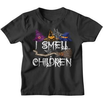 I Smell Children | Funny Witches Halloween Party Costume Youth T-shirt - Thegiftio UK