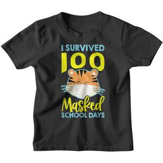 I Survived 100 Masked School Days 100 Days Of School Youth T-shirt - Seseable