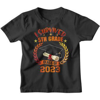 I Survived 5Th Grade Class Of 2023 Student Graduation 2023 Youth T-shirt - Thegiftio UK