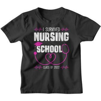 I Survived Nursing School Class Of 2022 Nurse Graduation Youth T-shirt - Thegiftio UK