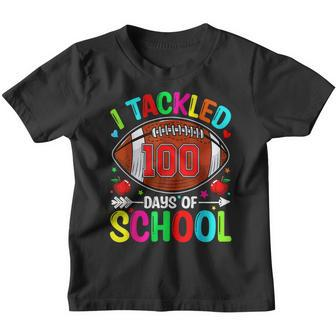 I Tackled 100 Day Of School Football Boy 100Th Day Of School V6 Youth T-shirt - Thegiftio UK