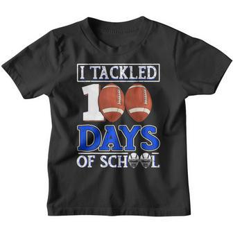 I Tackled 100 Day Of School Football Boy 100Th Day School V4 Youth T-shirt - Thegiftio UK