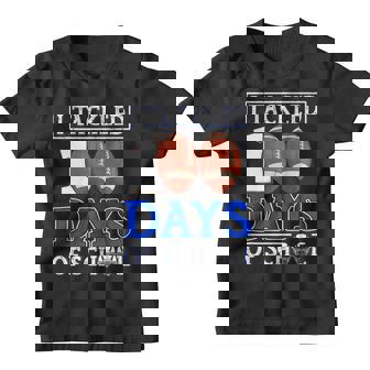 I Tackled 100 Day Of School Football Boy 100Th Day School V4 Youth T-shirt - Thegiftio