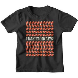 I Tackled 100 Days Of School Football 100Th Day Gifts V4 Youth T-shirt - Thegiftio UK