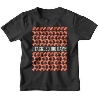 I Tackled 100 Days Of School Football 100Th Day V2 Youth T-shirt - Thegiftio UK