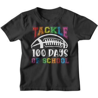 I Tackled 100 Days Of School Football Boys Kids Youth T-shirt - Thegiftio UK