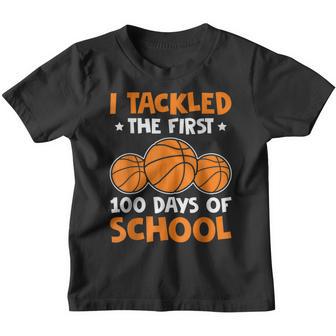 I Tackled The First 100 Days Of School Youth T-shirt - Thegiftio UK