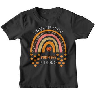 I Teach The Cutest Pumpkins In The Patch Halloween Teacher V7 Youth T-shirt - Thegiftio UK