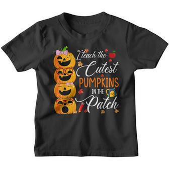 I Teach The Cutest Pumpkins In The Patch Teacher Halloween V23 Youth T-shirt - Thegiftio UK