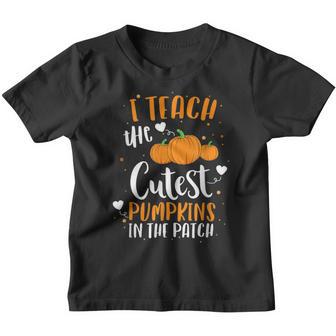 I Teach The Cutest Pumpkins In The Patch Teacher School Youth T-shirt - Thegiftio UK