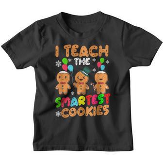 I Teach The Smartest Cookies Christmas Teacher Youth T-shirt - Thegiftio UK
