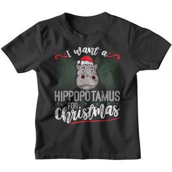 I Want A Hippopotamus For Christmas Kid Women Men Youth T-shirt - Thegiftio UK