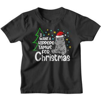 I Want A Hippopotamus For Christmas V2 Youth T-shirt - Thegiftio UK