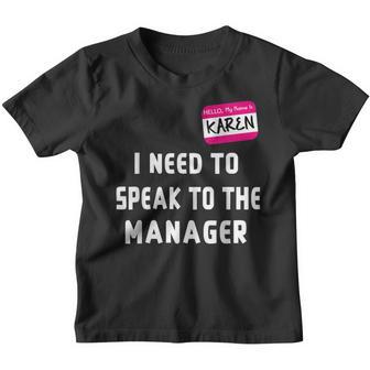 I Want To Speak To The Manager Karen Funny Halloween Costume Youth T-shirt - Thegiftio UK