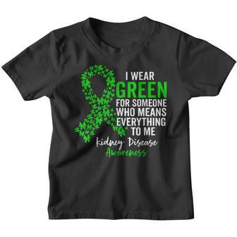 I Wear Green For Kidney Disease Awareness Support Squad Youth T-shirt - Thegiftio UK