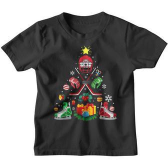 Ice Hockey Christmas Ornament Tree Funny Xmas Gift Boys Youth T-shirt - Thegiftio UK