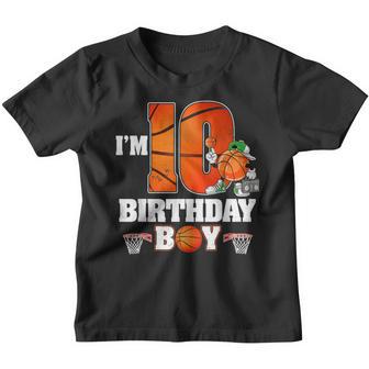 Im 10 Years Old Basketball Player 10Th Birthday Boy Son Youth T-shirt - Thegiftio UK