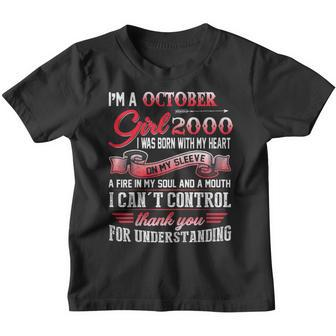 Im A October Girls 2000 19Th Birthday Gift 19 Years Old Youth T-shirt | Mazezy