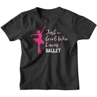 Im Just A Girl Who Loves Ballet Cute Ballet Recital Youth T-shirt - Thegiftio UK