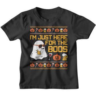 Im Just Here For The Boos Halloween Ugly Sweater Men Women Youth T-shirt - Thegiftio UK