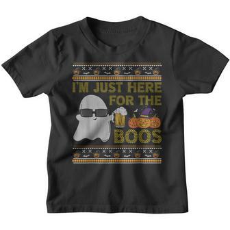 Im Just Here For The Boos Ugly Sweater Halloween Men Women Youth T-shirt - Thegiftio UK