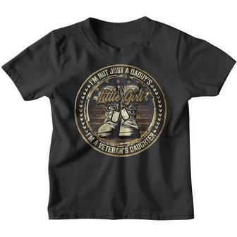 Im Not Just A Daddys Little Girl Im A Veterans Daughter Youth T-shirt - Thegiftio UK