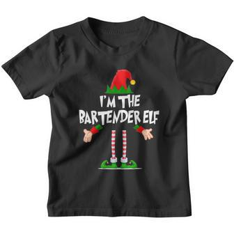 Im The Bartender Elf Family Matching Christmas Youth T-shirt - Monsterry UK