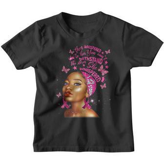 Im The Storm Black Women Breast Cancer Sparkle Pink Ribbon Youth T-shirt - Thegiftio UK