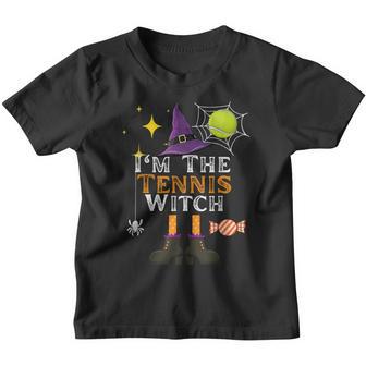 Im The Tennis Witch Halloween Costume Matching Tennis Coach Youth T-shirt - Thegiftio UK