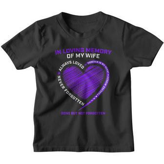 In Memory Of My Wife Remembering Gifts Heaven I Miss My Wife Youth T-shirt - Thegiftio UK
