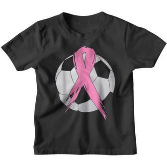 In October We Wear Pink Soccer Breast Cancer Awareness Youth T-shirt - Thegiftio UK