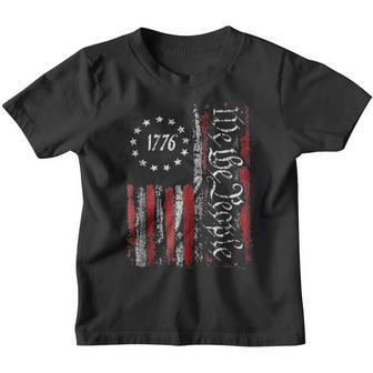 Independence Day American Flag Patriotic 1776 We The People Youth T-shirt - Thegiftio UK