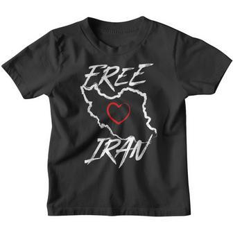 Iran | Free Iran Symbol Heart Map Freedom Heart Love | Gift Youth T-shirt - Thegiftio UK