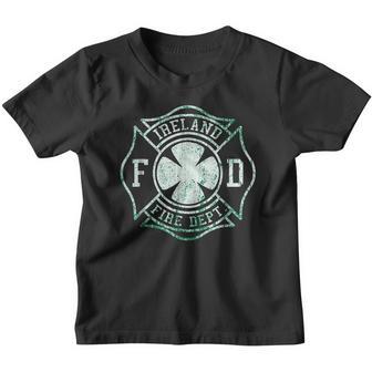 Ireland Fire Department Irish Firefighter Youth T-shirt - Thegiftio UK