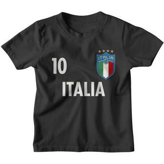Italia Italy Soccer No 10 Shield Logo Youth T-shirt - Thegiftio UK