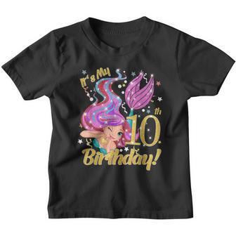 Its My 10Th Birthday Mermaid Girl 10 Years Old Youth T-shirt - Thegiftio UK