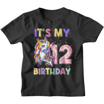 Its My 12 Birthday Unicorn Outfits For Toddler Girls V3 Youth T-shirt - Thegiftio UK